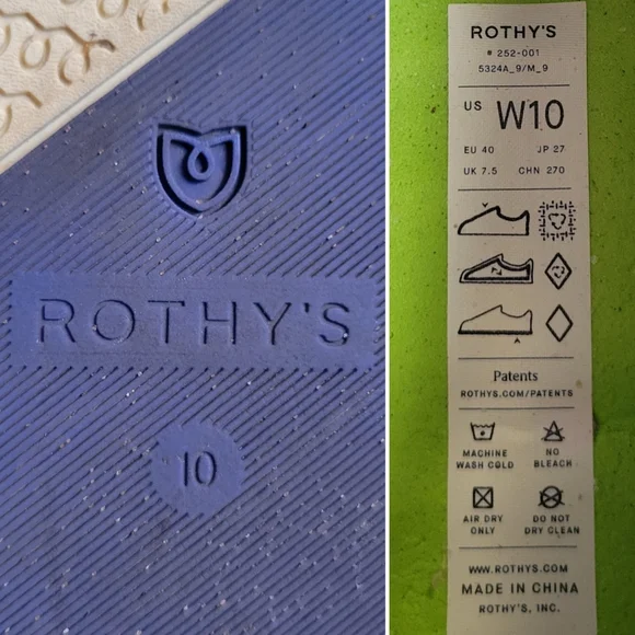 Rothy's The Original Honeybun Shimmer Bouclé Slip On Sneaker, Women US 10 EU 40 - Picture 16 of 16